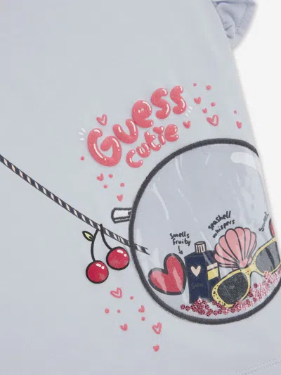 Guess Girls Bag Print T-shirt In Blue