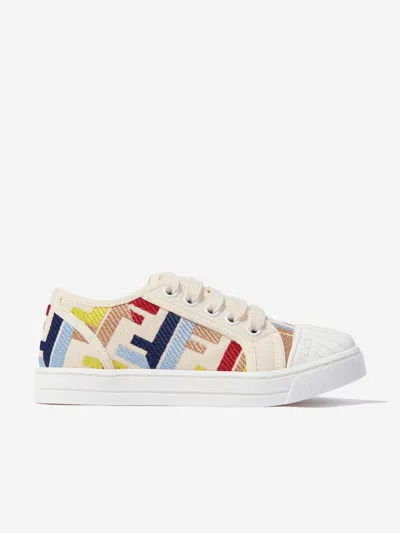 Fendi Domino Low-cut Sneakers In Multicoloured