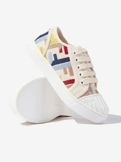Fendi Domino Low-cut Sneakers In Multicoloured