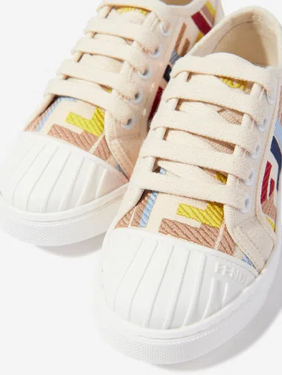 Fendi Domino Low-cut Sneakers In Multicoloured