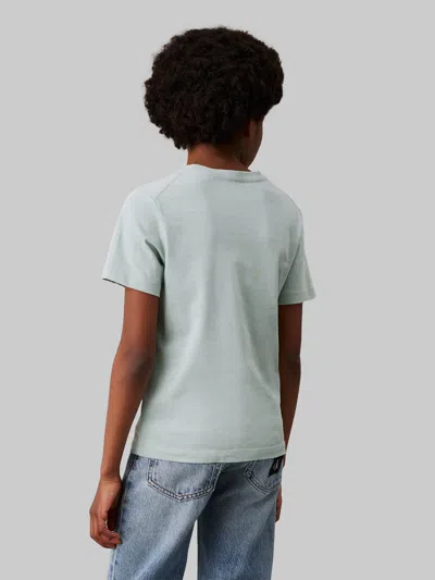 Calvin Klein Kids Chest Monogram T-shirt In Green