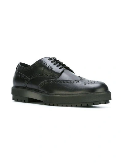 Shop Tod's Chunky Brogues In Black