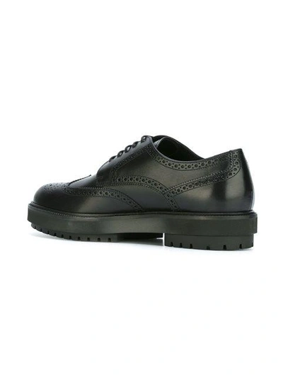 Shop Tod's Chunky Brogues In Black