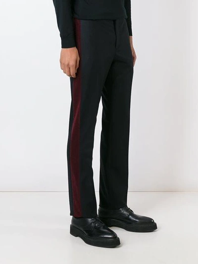 Shop Givenchy Velvet Trim Trousers