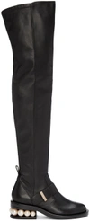 Nicholas Kirkwood Casati Embellished Leather Over-the-knee Boots