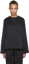 CRAIG GREEN Black Silk Ribbed Top