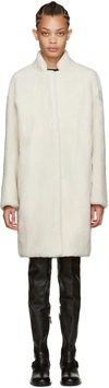 YVES SALOMON Off-White Shearling Coat