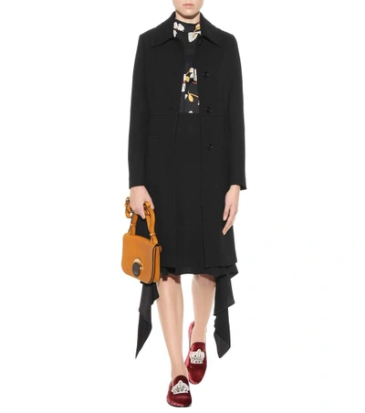 Shop Dolce & Gabbana Embellished Velvet Slippers In Lordeaux Llack