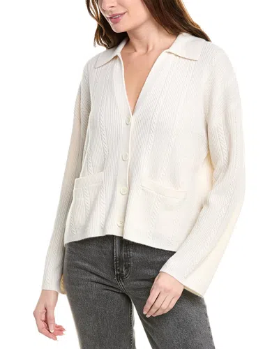 Rag & Bone Maud Cashmere Cardigan In White
