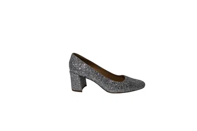 Mansur Gavriel Glittered Pumps In Silver Leather In Silver