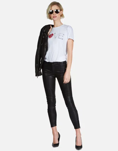Lauren Moshi Croft Safety Pin Love In White