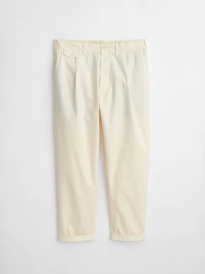 Alex Mill Standard Pleated Pant In Chino In Oat Milk