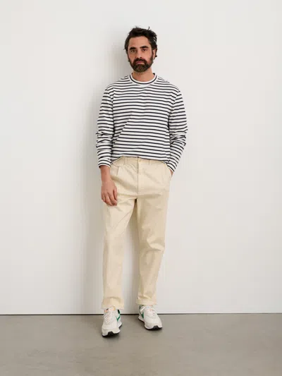 Alex Mill Standard Pleated Pant In Chino In Oat Milk