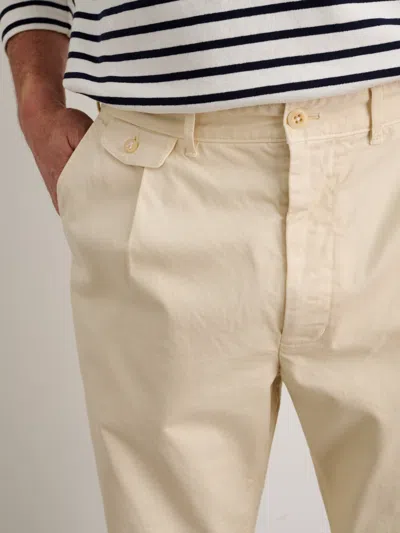 Alex Mill Standard Pleated Pant In Chino In Oat Milk