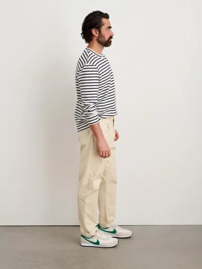 Alex Mill Standard Pleated Pant In Chino In Oat Milk