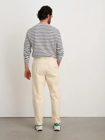 Alex Mill Standard Pleated Pant In Chino In Oat Milk