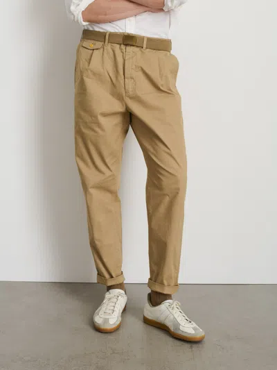 Alex Mill Standard Pleated Pant In Chino In Vintage Khaki