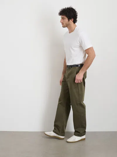 Alex Mill Straight Leg Pant In Vintage Wash Chino In Deep Moss