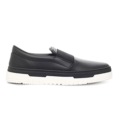 Shop Valentino Point Break Leather Skate Shoes In Black