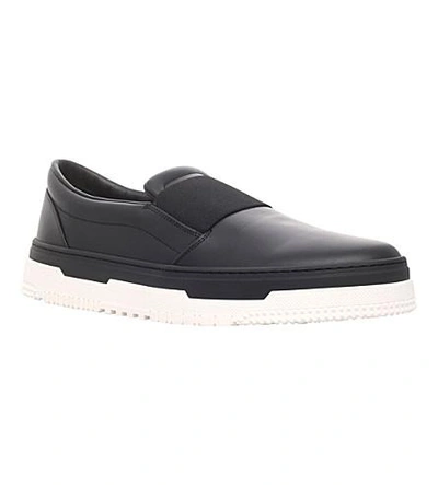 Shop Valentino Point Break Leather Skate Shoes In Black