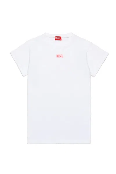 Diesel Cover-up Dress With Institutional Logo In White