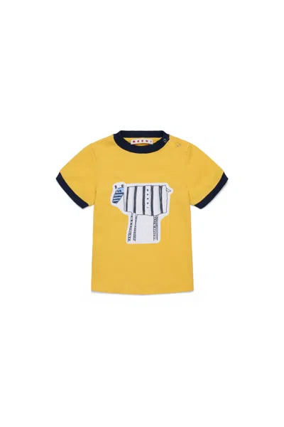 Marni Illustration-print T-shirt In Yellow