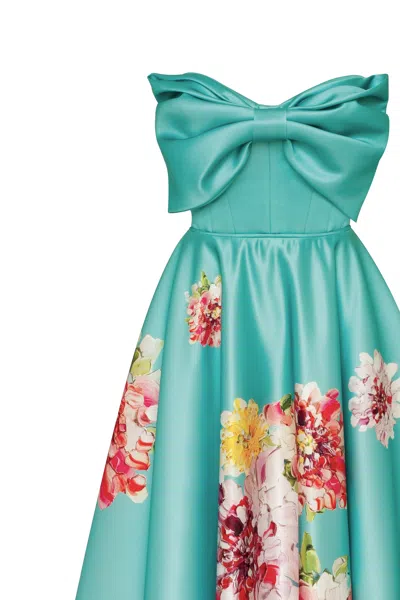 Milla Playful Floral Midi Dress With Bow In Multi