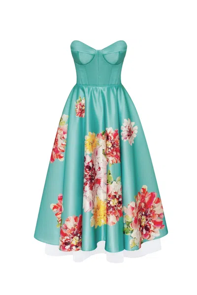 Milla Playful Floral Midi Dress With Bow In Multi