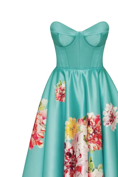 Milla Playful Floral Midi Dress With Bow In Multi