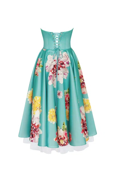 Milla Playful Floral Midi Dress With Bow In Multi