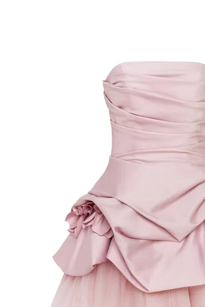 Milla Rosette Mini Dress In Misty Rose, Glow-up In Misty Rose