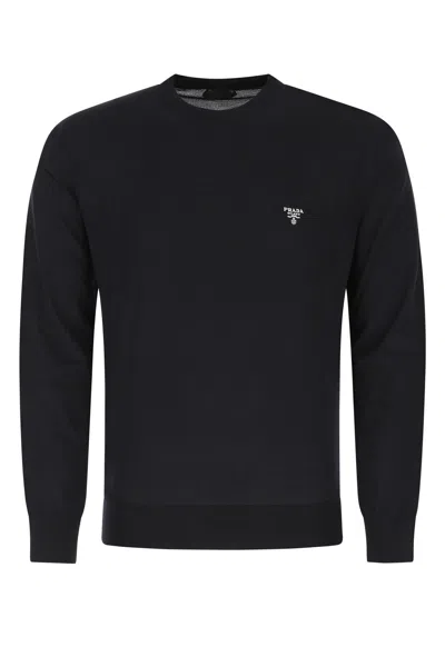 Prada Men's Wool Sweater With Logo