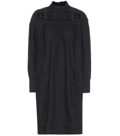 Isabel Marant Samuel Embroidered Cotton Dress In Black