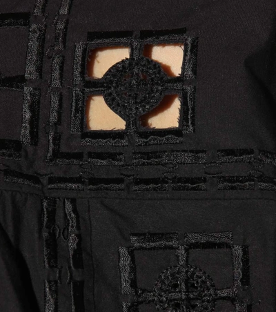 Shop Isabel Marant Samuel Embroidered Cotton Dress In Black