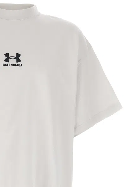 Balenciaga Chalk Cottonx Under Armour Oversize T-shirt In Gray