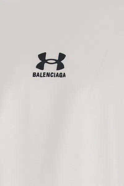 Balenciaga Chalk Cottonx Under Armour Oversize T-shirt In Gray