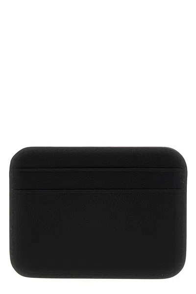 Balenciaga Cash 2.0 Leather Card Holder In Black