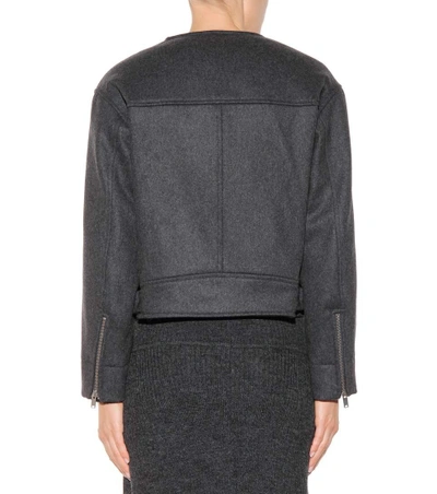 Shop Isabel Marant Étoile Esther Virgin Wool-blend Jacket In Grey