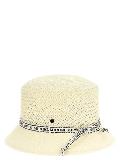 Shop Maison Michel Axel Hats White