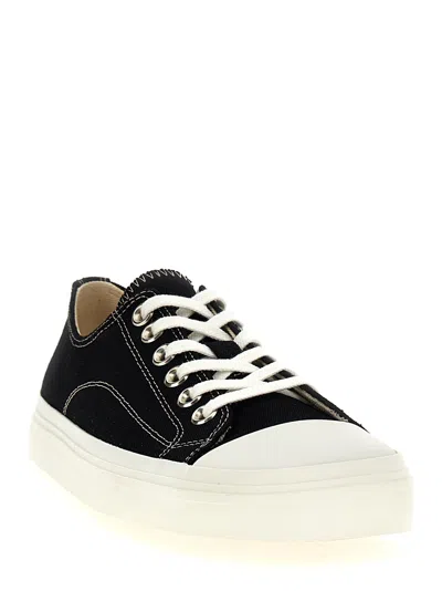 Moschino Stitched Canvas Low-top Sneakers With Rubber Sole