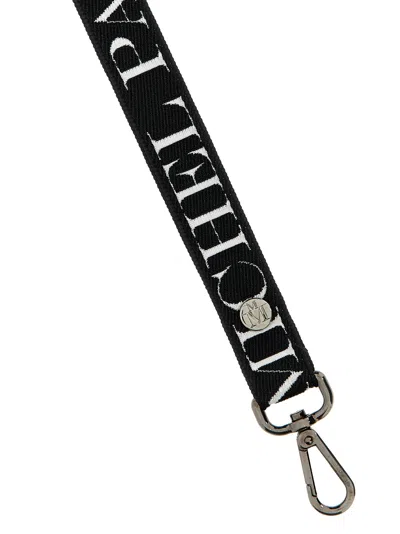 Maison Michel Logo-print Shoulder Strap In Black