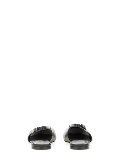 Aeyde 10mm Geraldine Napa Slingback Flats In Black