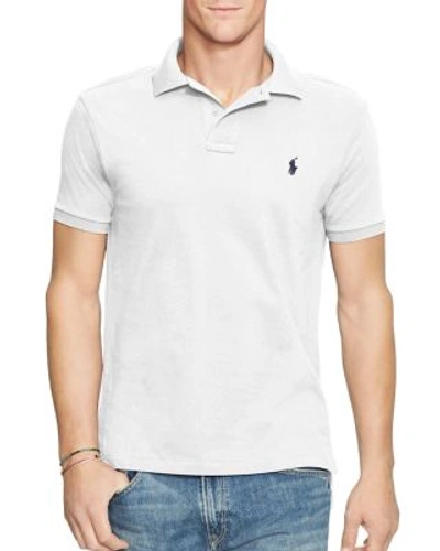 Shop Polo Ralph Lauren Mesh Slim Fit Polo Shirt In White
