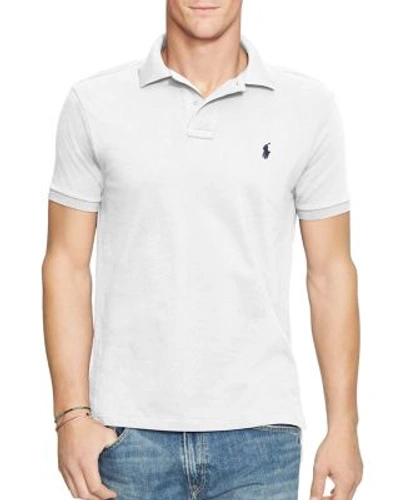 Polo Ralph Lauren Ralph Lauren Custom Slim Fit Stretch Mesh Polo Shirt In White