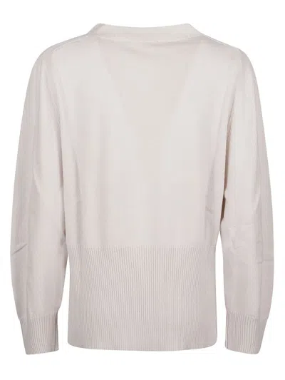 Fabiana Filippi Side Slits Sweater In Beige