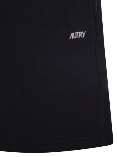 Autry Blue  Logo Embroidered Shorts