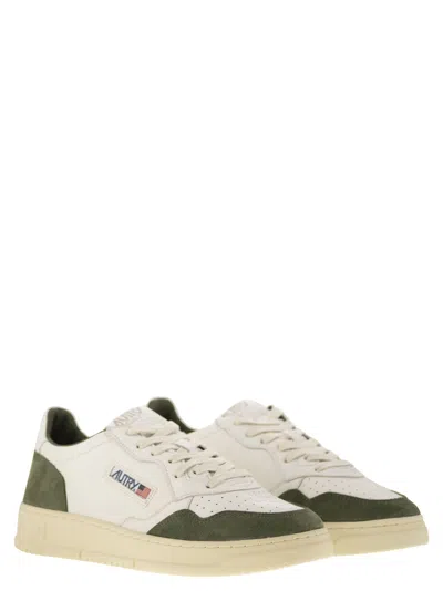 Shop Autry Medalist Low Sneakers In Goatskin And Suede
