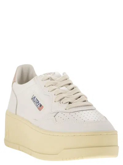 Autry White Low Top Sneakers With Oversized Platform