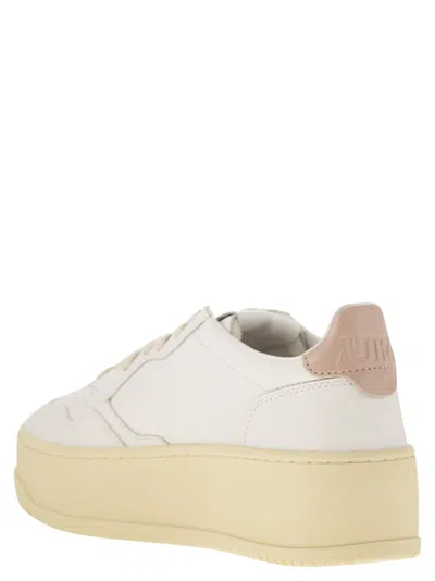 Autry White Low Top Sneakers With Oversized Platform