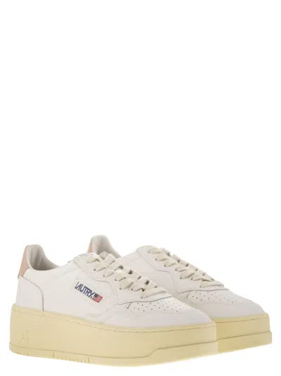 Autry White Low Top Sneakers With Oversized Platform